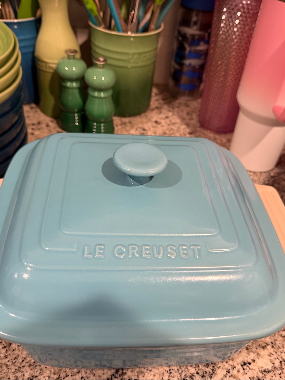 Le Creuset Caribbean Stoneware Square Covered Casserole